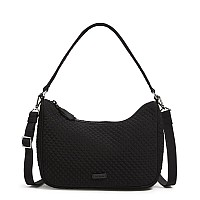 Vera Bradley Womens Microfiber Frannie Crescent Crossbody Purse Classic Black One Size