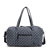 Vera Bradley Large Travel Duffle Bag Bees Navyrecycled Cotton