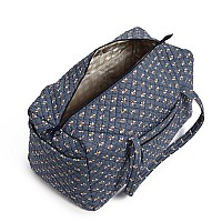 Vera Bradley Large Travel Duffle Bag Bees Navyrecycled Cotton