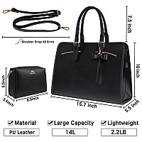 Matein 14 Inch Laptop Bag For Women Lightweight Pu Leather Computer Briefcase Ladies Business Office Work Bag With Usb Chargin