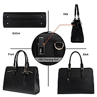 Matein 14 Inch Laptop Bag For Women Lightweight Pu Leather Computer Briefcase Ladies Business Office Work Bag With Usb Chargin