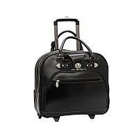 15 Leather Wheeled Ladies Laptop Briefcase