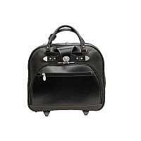 15 Leather Wheeled Ladies Laptop Briefcase