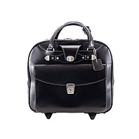 15 Leather Wheeled Ladies Laptop Briefcase