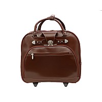 15 Leather Wheeled Ladies Laptop Briefcase