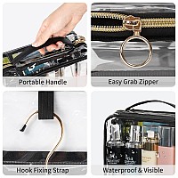 Cubetastic Hanging Toiletry Bag Clear Makeup Bags For Travel Essentials Tsa Approved Clear Bag Transparent Cosmetic Organizer P