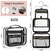 Cubetastic Hanging Toiletry Bag Clear Makeup Bags For Travel Essentials Tsa Approved Clear Bag Transparent Cosmetic Organizer P