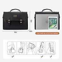 Lovevook Computer Bag Laptop Bag For Women Cute Pu Laptop Messenger Bag For Work Collegeblack