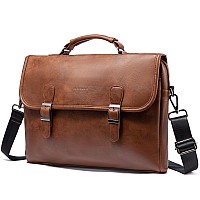 Lovevook Laptop Bag For Women Vintage Leather Messenger Bag Large Briefcase 156 Inch Computer Bag Rugged Satchel Shoulder Bagb