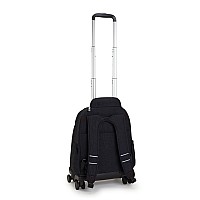 Kipling New Zea 15 Laptop Rolling Backpack Black Tonal