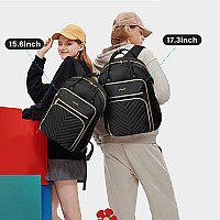 Lovevook Laptop Backpack Women Teacher Backpack173 Inch Laptop Bag With Usb Portwaterproof Daypack For Work Travelblack