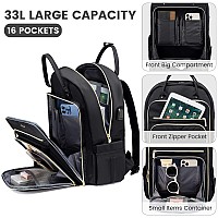 Lovevook Laptop Backpack Women Teacher Backpack173 Inch Laptop Bag With Usb Portwaterproof Daypack For Work Travelblack