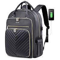 Lovevook Laptop Backpack Women Men Work Backpack156 Inch Casual Daypack And Travel Backpack With Usb Charging Portdark Grey