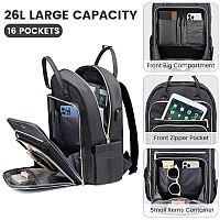 Lovevook Laptop Backpack Women Men Work Backpack156 Inch Casual Daypack And Travel Backpack With Usb Charging Portdark Grey