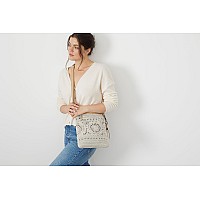 The Sak Lucia Crossbody Bag In Crochet Adjustable Strap Valley Stripe