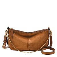 Fossil Womens Jolie Suede Small Shoulder Bag Purse Handbag Saddle W Chain Model Zb1868216