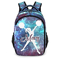 Anneunique Custom Cheerleader Backpack Custom Multifunctional Waterproof Laptop Bag For Travel Gift Galaxy Simple Cheer Starry