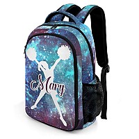 Anneunique Custom Cheerleader Backpack Custom Multifunctional Waterproof Laptop Bag For Travel Gift Galaxy Simple Cheer Starry