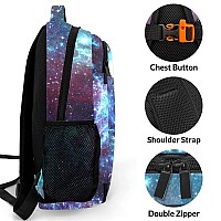 Anneunique Custom Cheerleader Backpack Custom Multifunctional Waterproof Laptop Bag For Travel Gift Galaxy Simple Cheer Starry