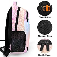 Anneunique Cheerleading Backpack Multifunctional Waterproof Laptop Bag For Travel Gift Colorful Glitter Sparkly Print Simple Che