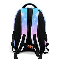 Anneunique Custom Cheerleader Backpack Custom Name Large Capacity Shoulder Bags For Sports Party Colored Starry Simple Cheer