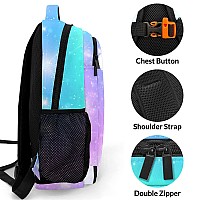 Anneunique Custom Cheerleader Backpack Custom Name Large Capacity Shoulder Bags For Sports Party Colored Starry Simple Cheer