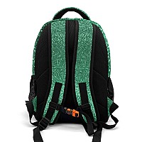 Anneunique Custom Cheerleader Backpack Custom Multifunctional Waterproof Laptop Bag For Travel Gift Green Bling Print Simple Che