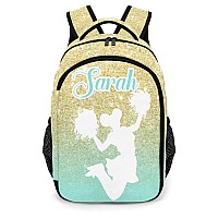 Anneunique Personalized Cheerleader Backpack Multifunctional Waterproof Laptop Bag For Travel Gift Cheer Bling Print