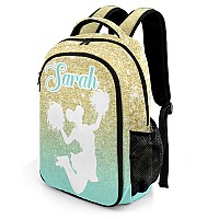 Anneunique Personalized Cheerleader Backpack Multifunctional Waterproof Laptop Bag For Travel Gift Cheer Bling Print