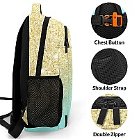 Anneunique Personalized Cheerleader Backpack Multifunctional Waterproof Laptop Bag For Travel Gift Cheer Bling Print