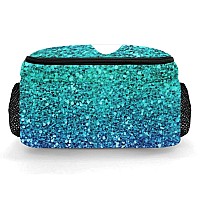 Anneunique Personalized Cheerleader Backpack Multifunctional Waterproof Laptop Bag For Travel Gift Colorful Bling Sparkly Print