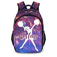 Anneunique Personalized Cheerleader Backpack Casual Bag Daypack For Women Men Camping Hiking Simple Cheer Nebula Sky