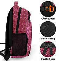 Anneunique Personalized Cheerleader Backpack Casual Bag Daypack Laptop Bag For Family Party Gift Red Bling Print Simple Cheer