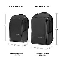 Nomatic Backpack 14L Water Resistant Anti Theft Backpack Laptop Bag Computer Backpack Expandable Black Backpack