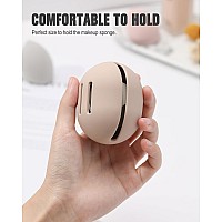 Feryes 2 Pcs Makeup Sponge Holder Shatterproof Ecofriendly Silicone Beauty Make Up Blender Case For Travel