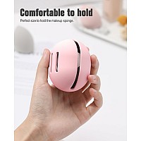 Feryes 2 Pcs Makeup Sponge Holder Shatterproof Ecofriendly Silicone Beauty Make Up Blender Case For Travel