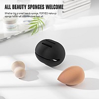 Feryes 2 Pcs Makeup Sponge Holder Shatterproof Ecofriendly Silicone Beauty Make Up Blender Case For Travel