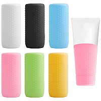 Yubird 6 Pcs Silicone Travel Sleeves For Toiletries Toiletry Sleeves For Leak Proofing Leak Proof Sleeves For Travel Bottles