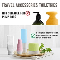 Yubird 6 Pcs Silicone Travel Sleeves For Toiletries Toiletry Sleeves For Leak Proofing Leak Proof Sleeves For Travel Bottles