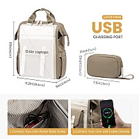 Lovevook 156 Inch Laptop Backpack For Women Teacher Nurse Work Travel Backpacks Pursecomputer Bag With Usb Charging Port Kha