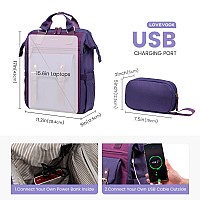 Lovevook 156 Inch Laptop Backpack For Women Teacher Nurse Work Travel Backpacks Pursecomputer Bag With Usb Charging Port Pur