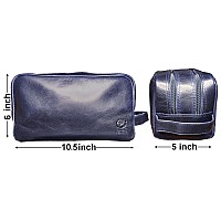 Rustic Town Leather Toiletry Bag For Men Travel Shaving Dopp Kit Bathroom Shower Toiletries Organizer Leather Cosmetic Bag