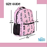 Minnie Mouse Allover Bookbag Backpack Minnie Mouse Allover School Bag Backpack For Boys Girls Kids Adults Light Pink