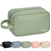 Narwey Vegan Leather Travel Toiletry Bag For Women Traveling Dopp Kit Makeup Bag Organizer For Toiletries Accessories Cosmetics