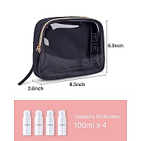 Bagsmart Tsa Approved Toiletry Bag 3 Pack Clear Makeup Cosmetic Bag Organizer Quart Size Travel Bag For Toiletries Carryon T