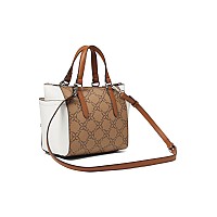 Nine West Cedar Satchel Mocha Logo Multi One Size