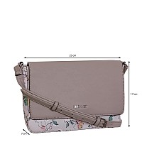 Nine West Calandra Mini Flap Crossbody Light Dove Floral One Size