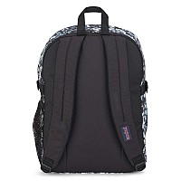 Jansport Main Campus Backpack Class Work Travel Or Laptop Bag With Water Bottle Pocket Batik Dots