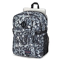 Jansport Main Campus Backpack Class Work Travel Or Laptop Bag With Water Bottle Pocket Batik Dots