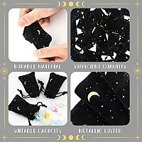 30 Pcs Drawstrings Velvet Bags For Jewelry Moon Star Pouch Bags Velvet Bags With Drawstrings Jewelry Bags Drawstring Pouch For J